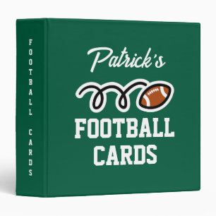Kid's football card ring binder for collectibles