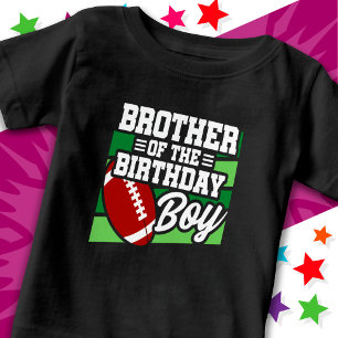 Kids Football Party Brother of the Birthday Boy Baby T-Shirt