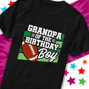 Kids Football Party Grandpa of the Birthday Boy T-Shirt