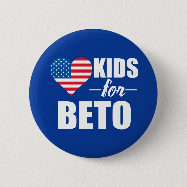 Kids for Beto 2 Inch Round Button (Front)