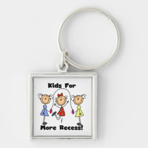 Kids For More Recess Keychain