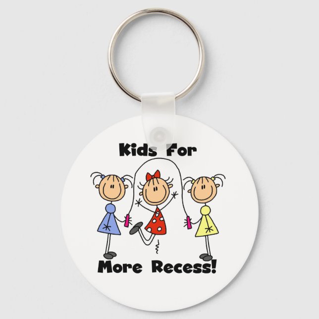 Kids For More Recess Keychain (Front)
