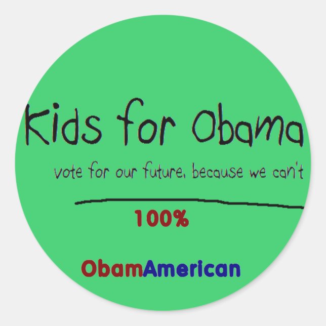Kids for Obama sticker (Front)
