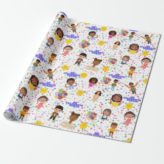 Kids for Purim Wrapping paper 30"+