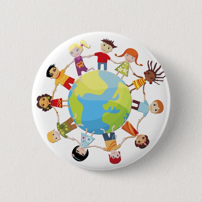 Kids for World Peace 2 Inch Round Button (Front)