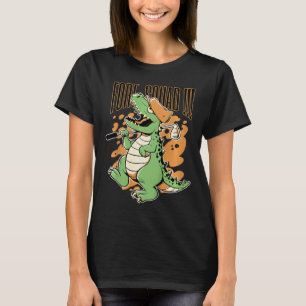 Kids Fore Squad T-rex Dinosaur Golf Player Graphic T-Shirt
