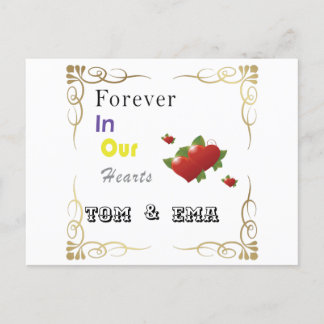 Kids Forever In Our Hearts Announcement Postcard