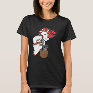 Kids Forging Blacksmithing Cute Blacksmithicorn T-Shirt