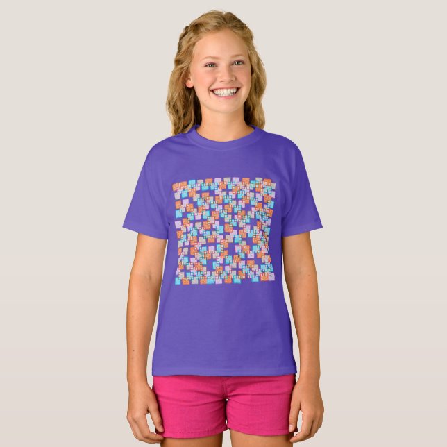 (Kids) Four Colour Squares tshirt (Front Full)