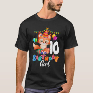 Kids Fox 10Th Birthday I'm Ten 10 Years Old Boys G T-Shirt