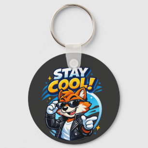 Kids Fox Graphic T-Shirt – Cute Animal Print Cotto Keychain
