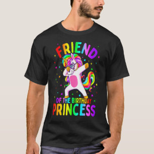 Kids Friend Of The Birthday Princess Girl Dabbing T-Shirt