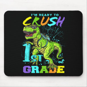 Kids Fun First Grade T-Rex Tee Mouse Pad