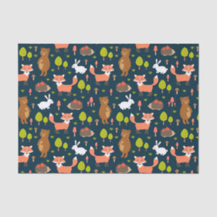 Kids Fun Forest Animals Bunny Rabbit Fox Bear Tissue Paper