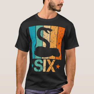 Kids Funny 6th Snake Birthday 6 Year Old Birthday  T-Shirt