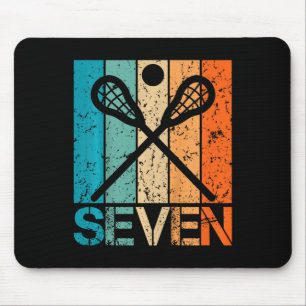 Kids Funny 7th Lacrosse Birthday 7 Year Old Birthd Mouse Pad