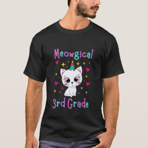 Kids Funny Back To School 3Rd Grade Caticorn Unico T-Shirt
