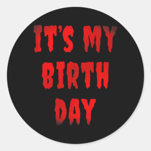 Kids Funny Birthday Horror Films Fan For Kids Classic Round Sticker