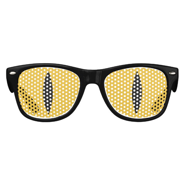 Kid's Funny Cat Eyes Glasses (Yellow) (Front)