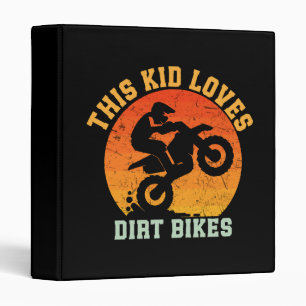 Kids Funny Dirt Bike Binder
