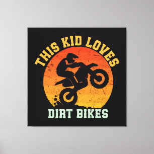 Kids Funny Dirt Bike Canvas Print