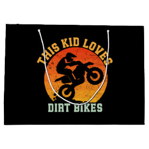 Kids Funny Dirt Bike Large Gift Bag