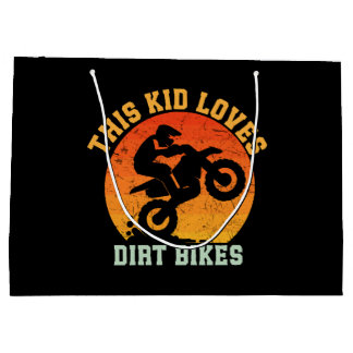 Kids Funny Dirt Bike Large Gift Bag