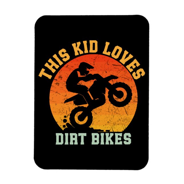 Kids Funny Dirt Bike Magnet (Vertical)