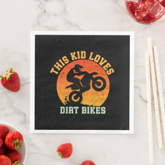 Kids Funny Dirt Bike Napkin