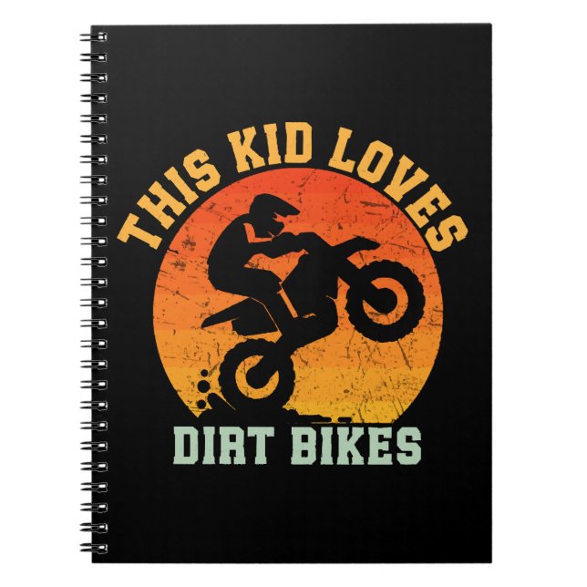 Kids Funny Dirt Bike Notebook (Front)