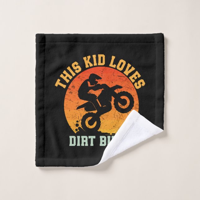 Kids Funny Dirt Bike Wash Cloth (Wash Cloth)