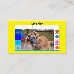 Kids Funny dog educative games Business Card