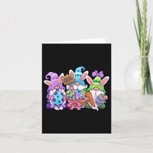 Kids Funny Easter Shirt Happy Easter Gnomes Easter Card