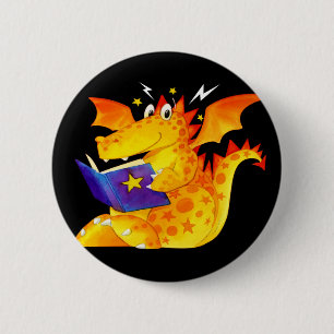 Kid's Funny Halloween Baby Dragon 2 Inch Round Button