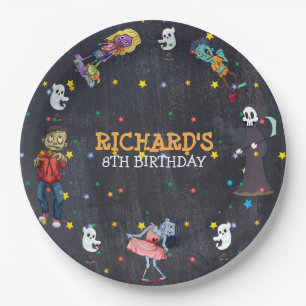 Kids Funny Halloween Costume Birthday Party Paper Plate