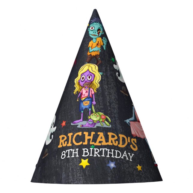 Kids Funny Halloween Costume Birthday Party Party Hat (Front)