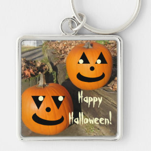 Kids Funny Halloween Country Pumpkins Keychain
