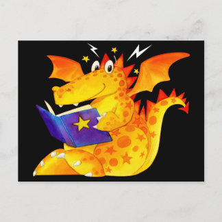 Kid's Funny Halloween Dragon Postcard
