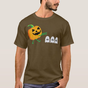 Kids Funny Halloween Pumpkin Eating Ghost, Gamer T-Shirt
