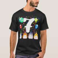 Kids Funny Hamster Guinea Pig 7th Birthday 7 Old