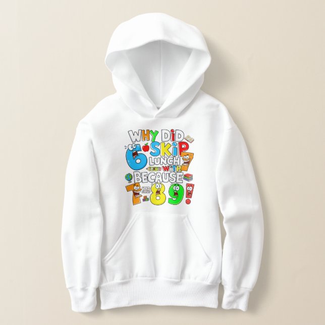 Kids Funny Maths Hoodie | Number Day School UK (Laydown)