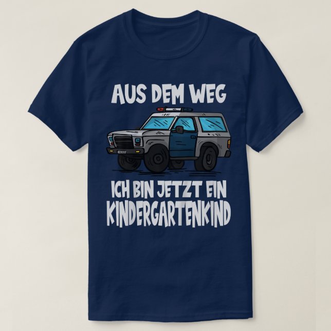 Kids Funny nursery saying from the way police car  T-Shirt (Design Front)