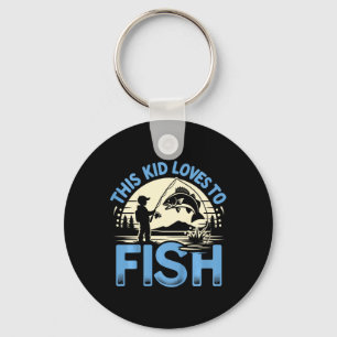 Kids Funny This Kid Loves To Fish Fishing Keychain