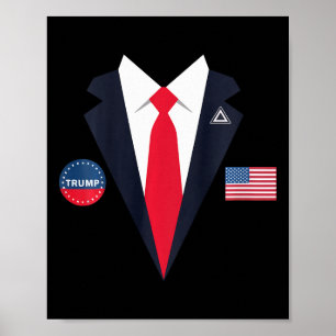 Kids Funny Trump Halloween Costume Usa President K Poster