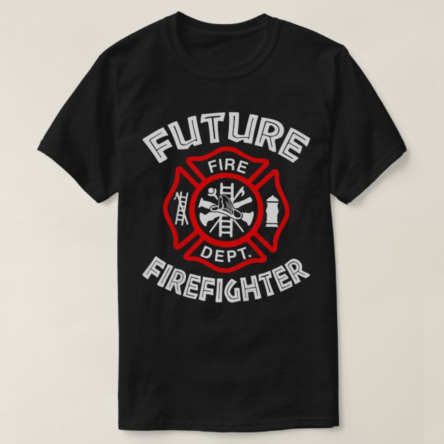 Kids Future Firefighter Boy Firemen Toddler Fire F T-Shirt (Design Front)