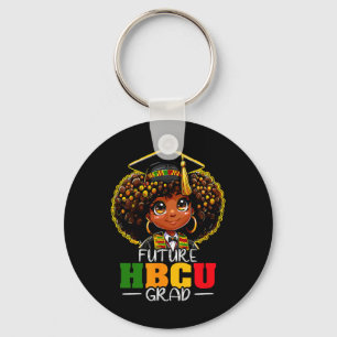 Kids Future Hbcu Grad Afro Black History Month Keychain