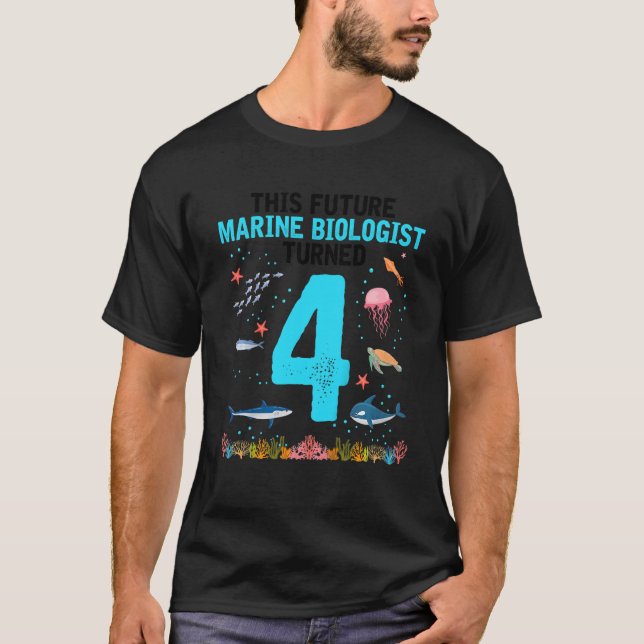 Kids Future Marine Biologist Designs for Ocean Bir T-Shirt (Front)