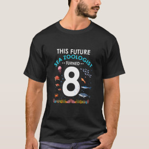 Kids Future Sea Zoologist 8 Birthday Party Marine  T-Shirt