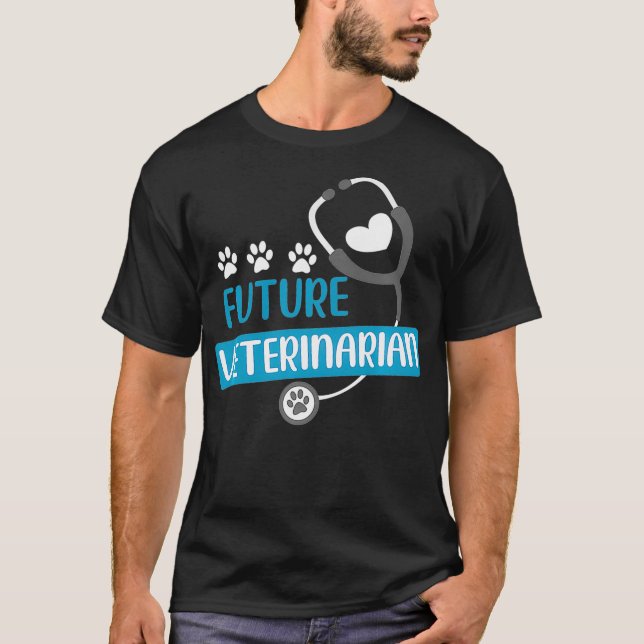 Kids Future Veterinarian Gift Vet Costume Kit T-Shirt (Front)