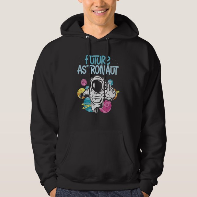 Kids Galaxy Outer Space Science Planets Future Ast Hoodie (Front)